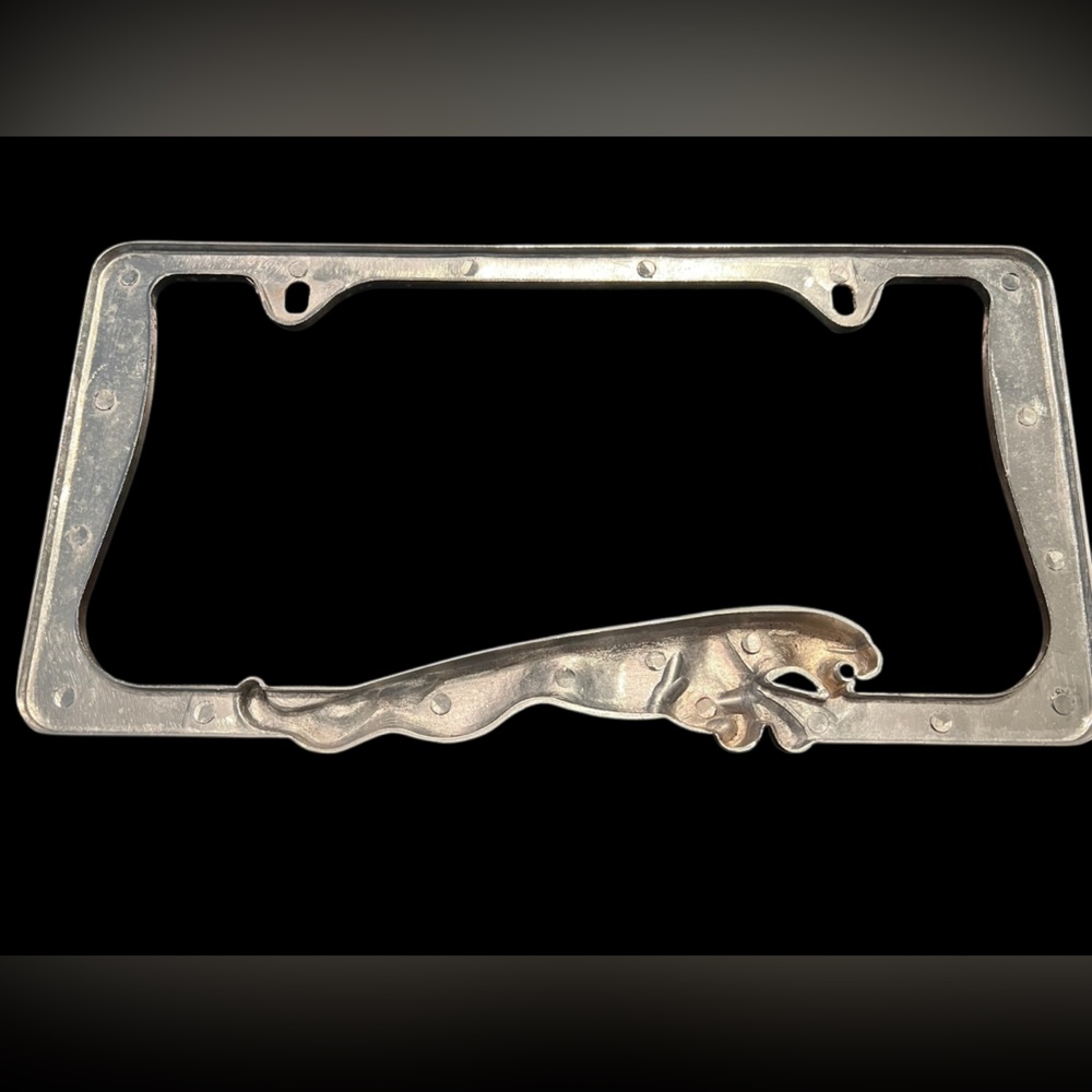 Vintage Jaguar Sand finished Chrome license plate - Picture 3 of 3